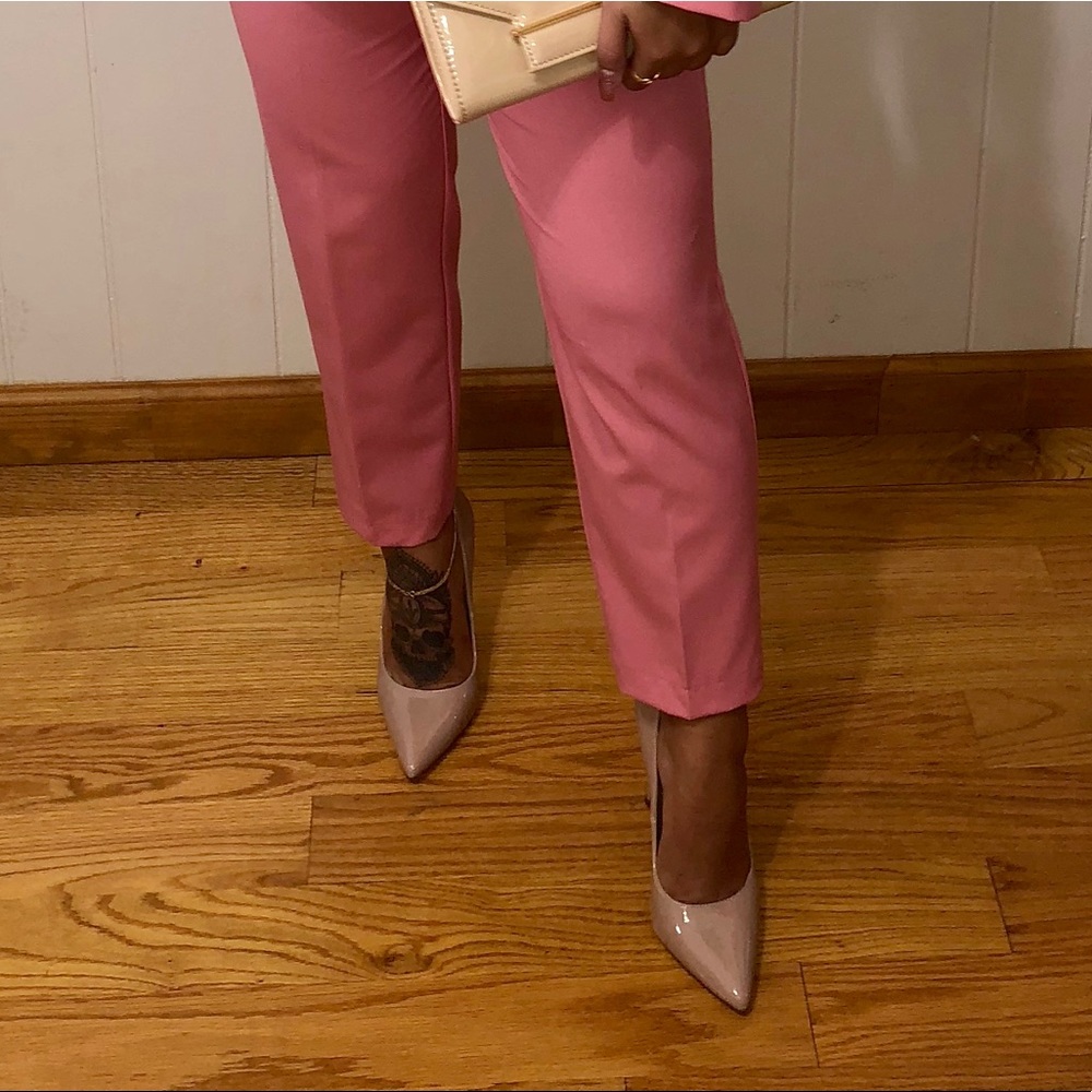 NUDE PATENT STILETTOS HEELS